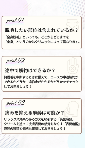 契約・施術内容をしっかり確認しよう