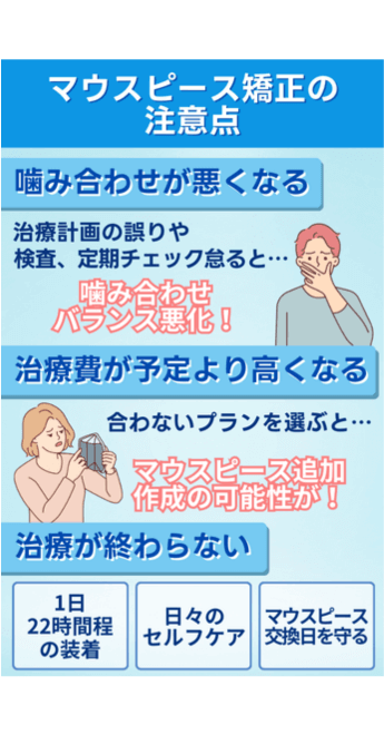 マウスピース矯正の注意点